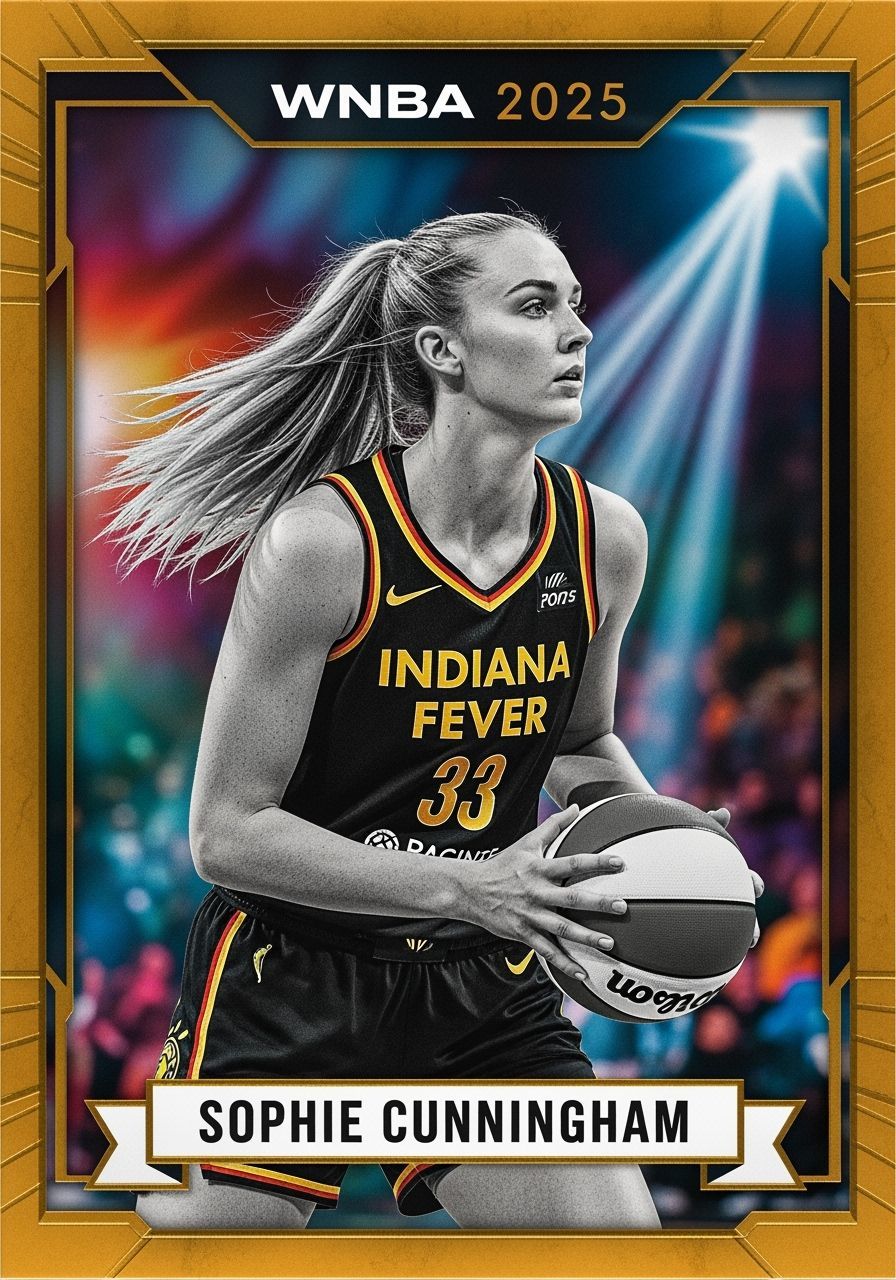 Sophie Cunningham WNBA Trading Card with Lomography Style
