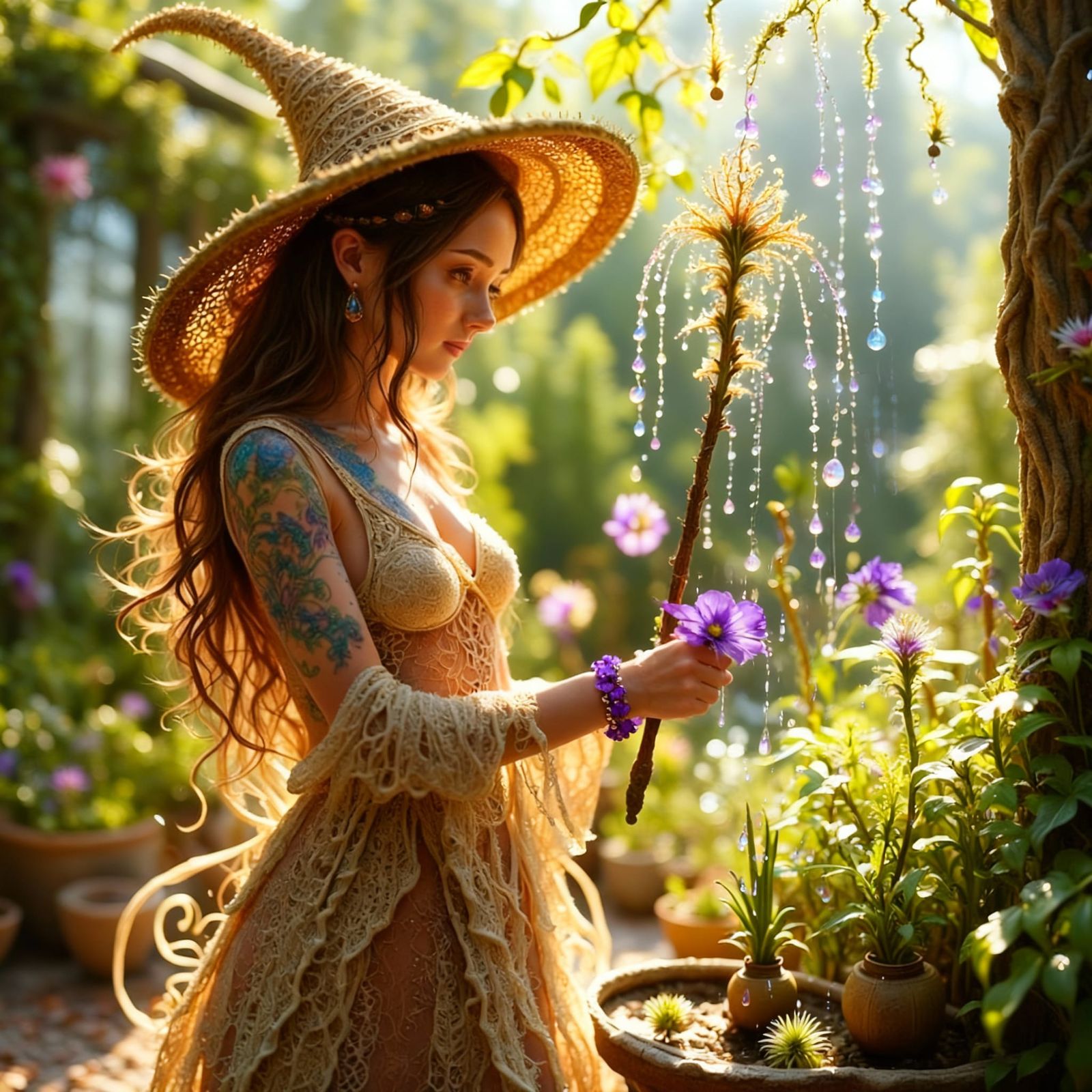 Magical Garden Watering with Enchanted Wand