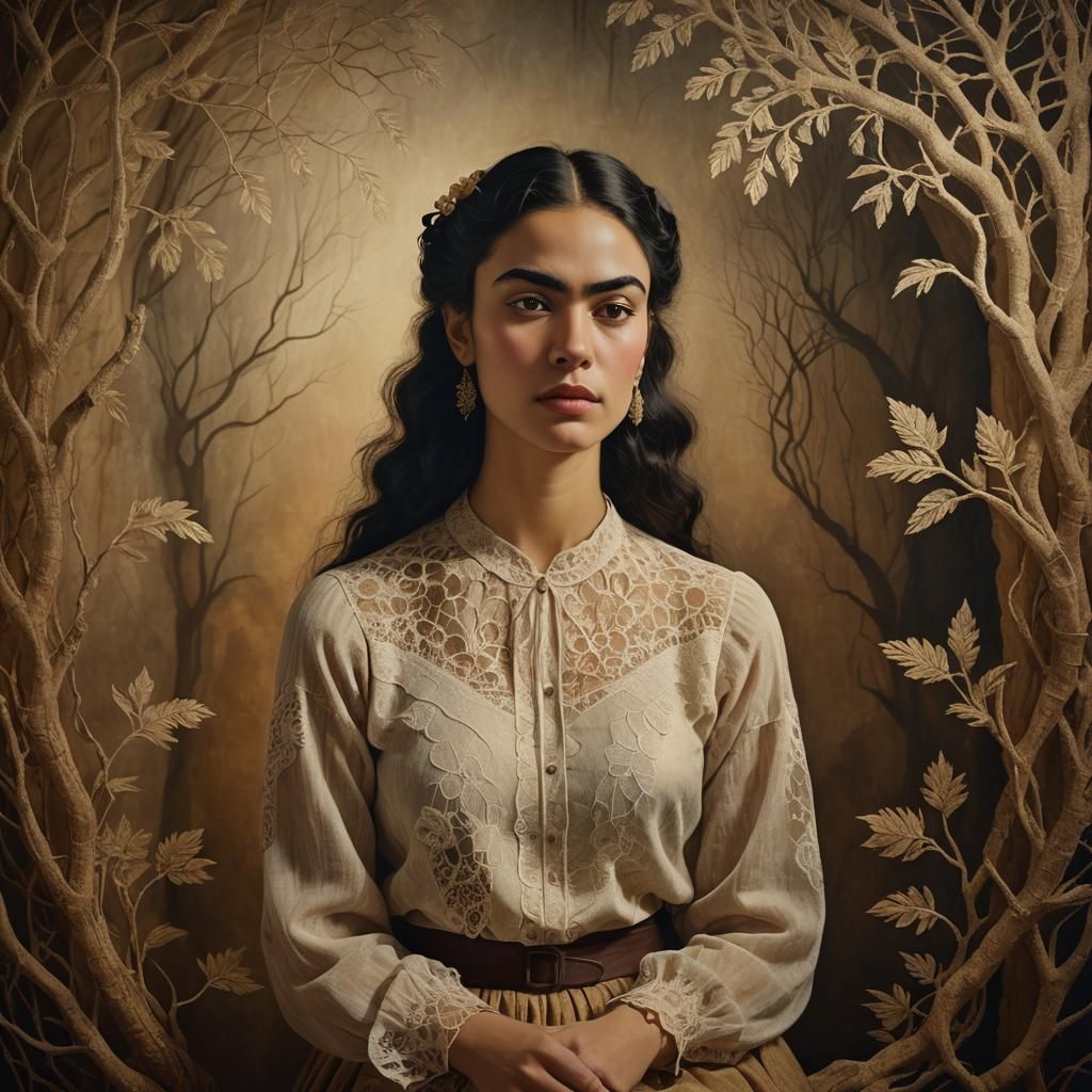 Ethereal Portrait of Woman in Magical Realism Style