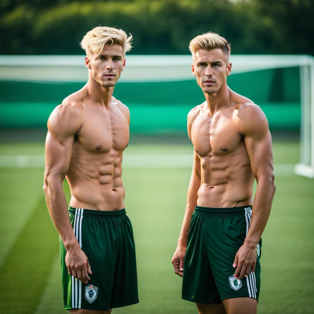 Young Men Play Soccer, Professional Photography