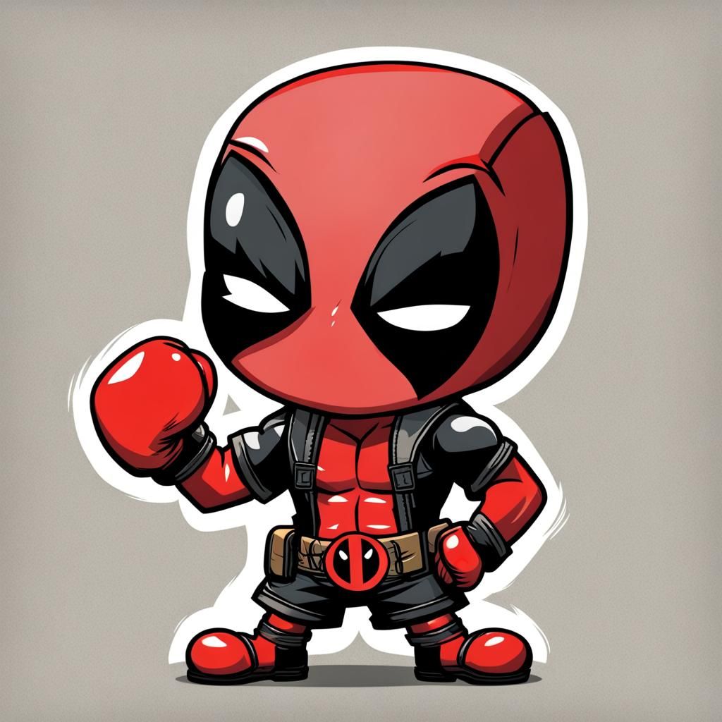 Chibi Deadpool vs Venom Boxing Match