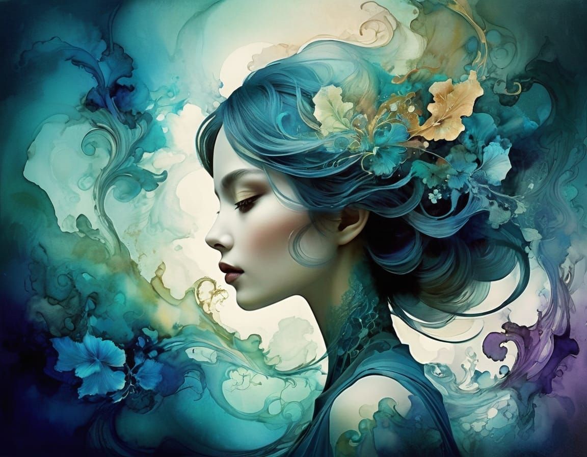 Surreal Arabesque Dreamscapes in Vibrant Triadic Colors