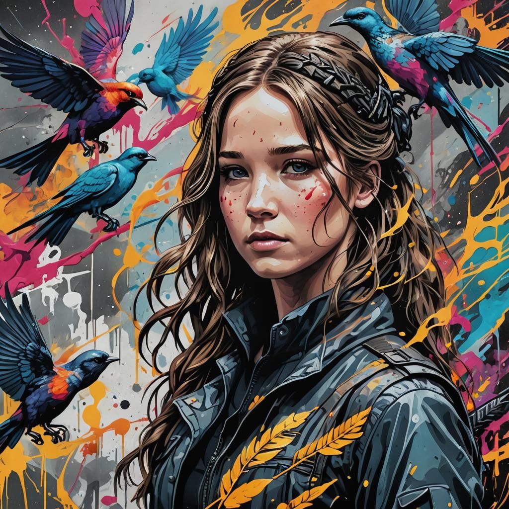 Lucy Gray as Graffiti Splash Art