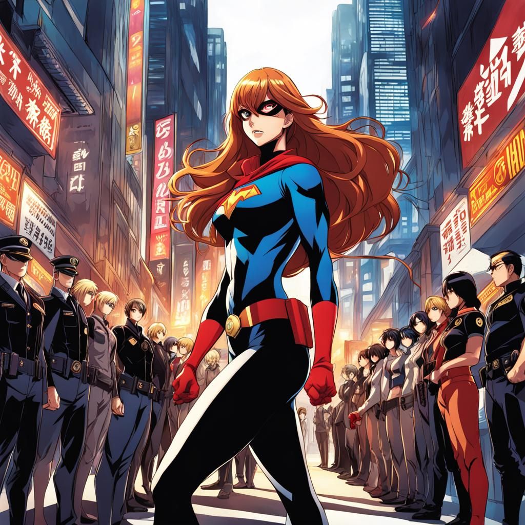 Superheroine Stands Against Crime: Anime Style