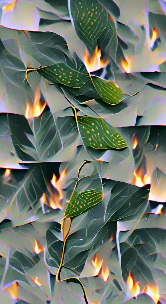 Burning Leaves: A Study in Contrast