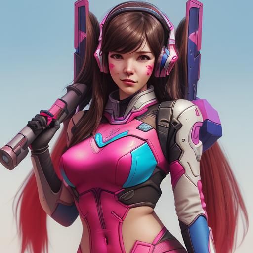 D.Va Overwatch Red Skin Character