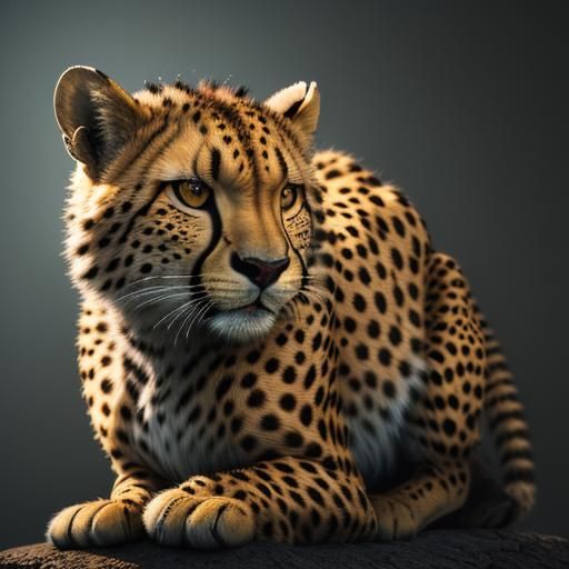 Hyperrealistic Cheetah-Rabbit Hybrid Creature