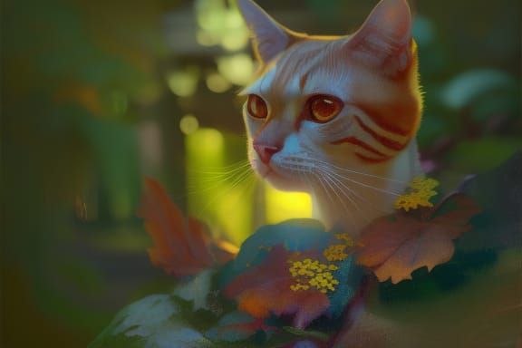 Hyperrealistic Yellow Tabby Portrait in Unreal Engine 5