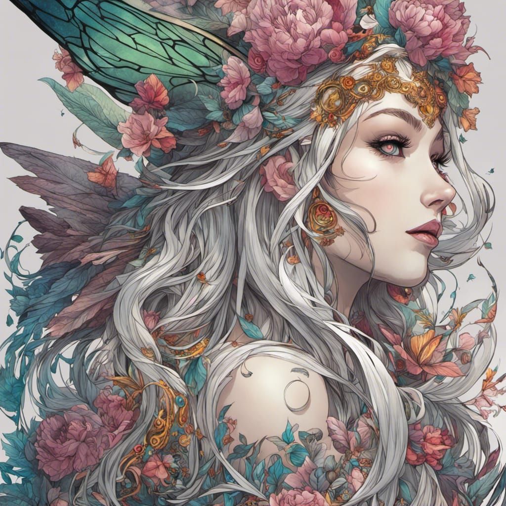 Titania, Queen of Summer Court: Detailed Digital Art