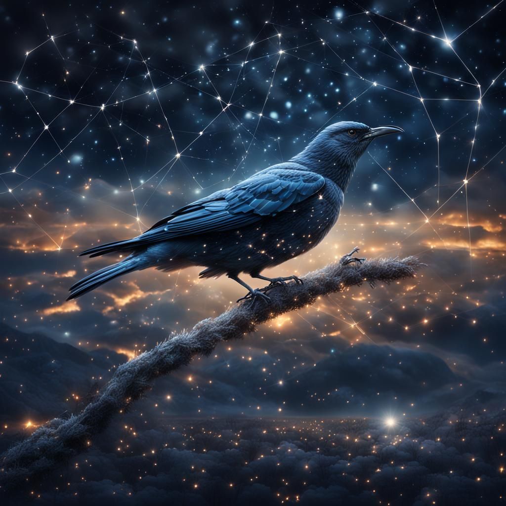 Celestial Avian Majesty in Epic Digital Painting