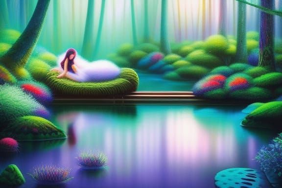 Colorful Abstract Jazz Dreamscape in Anime Style