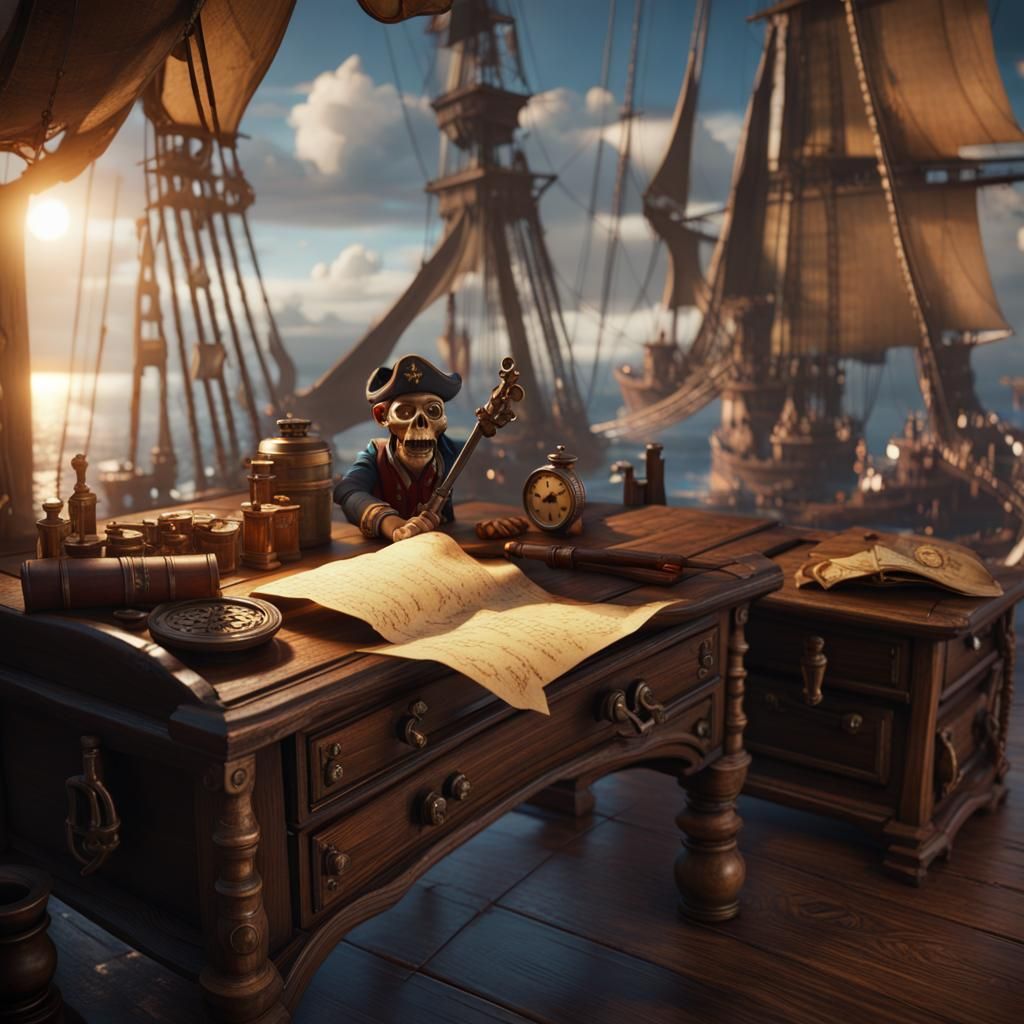 Monkey Reads Treasure Map: 3D Game Cinematic