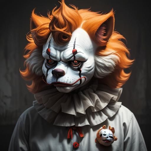 Creepy Garfield as Pennywise in Live-Action Film Still