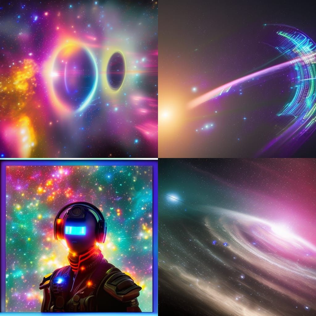 Cyberpunk Galaxy: Professional Photography with Bokeh