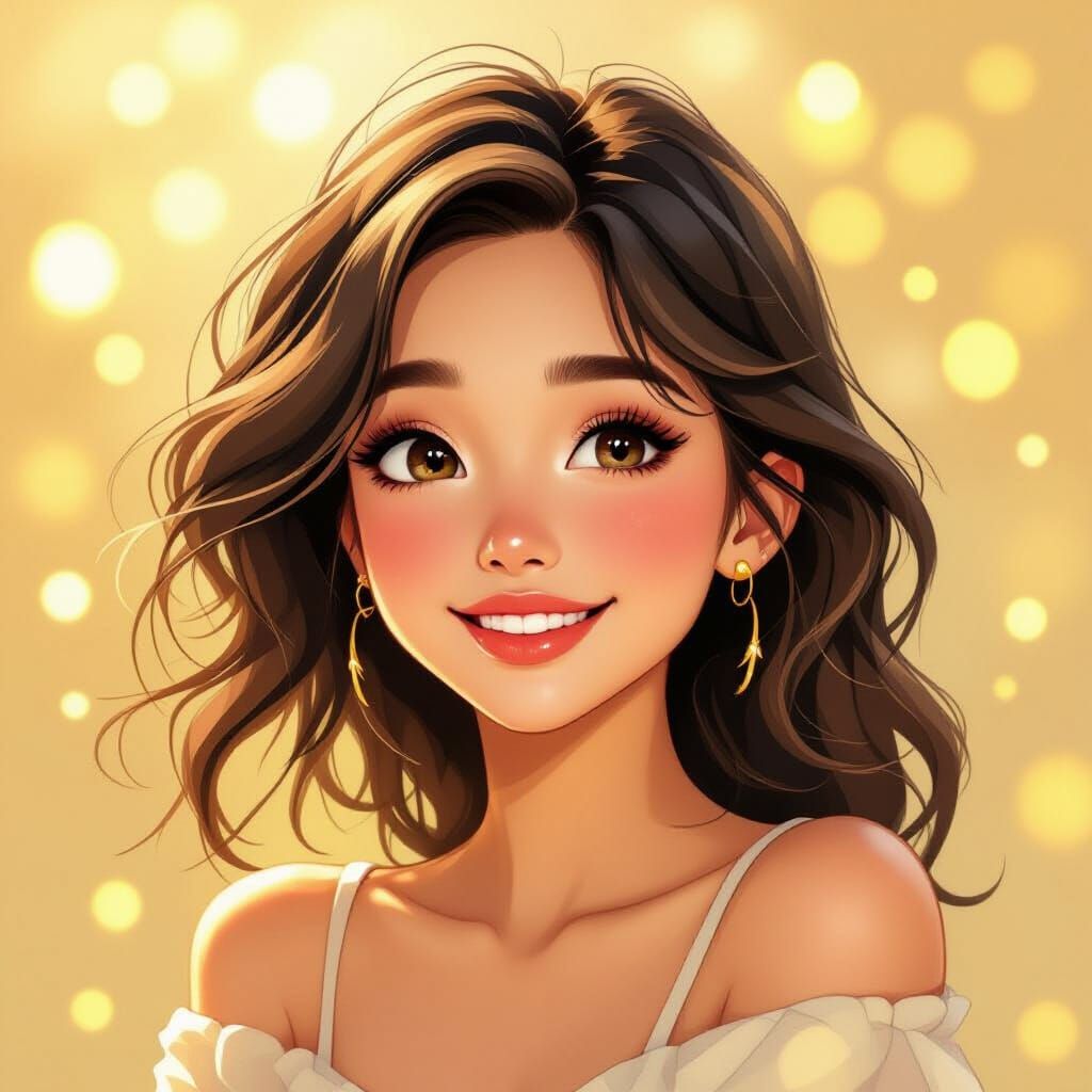 Gentle Soul in Golden Light, Whimsical Dreamy Art