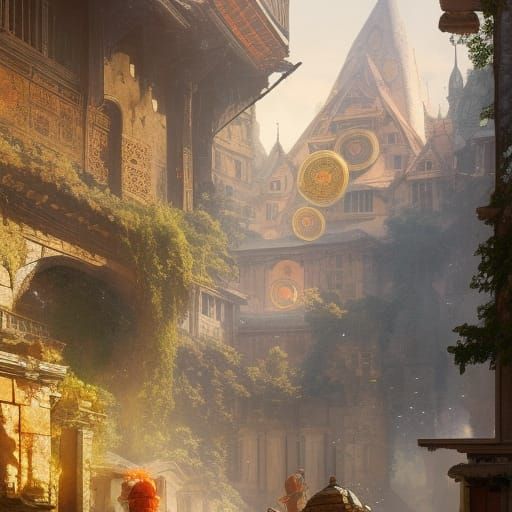 Ancient City in Bubble, Hyperdetailed Concept Art