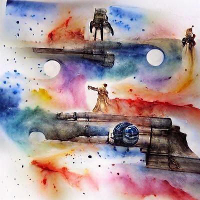 Star Wars in Watercolor Style