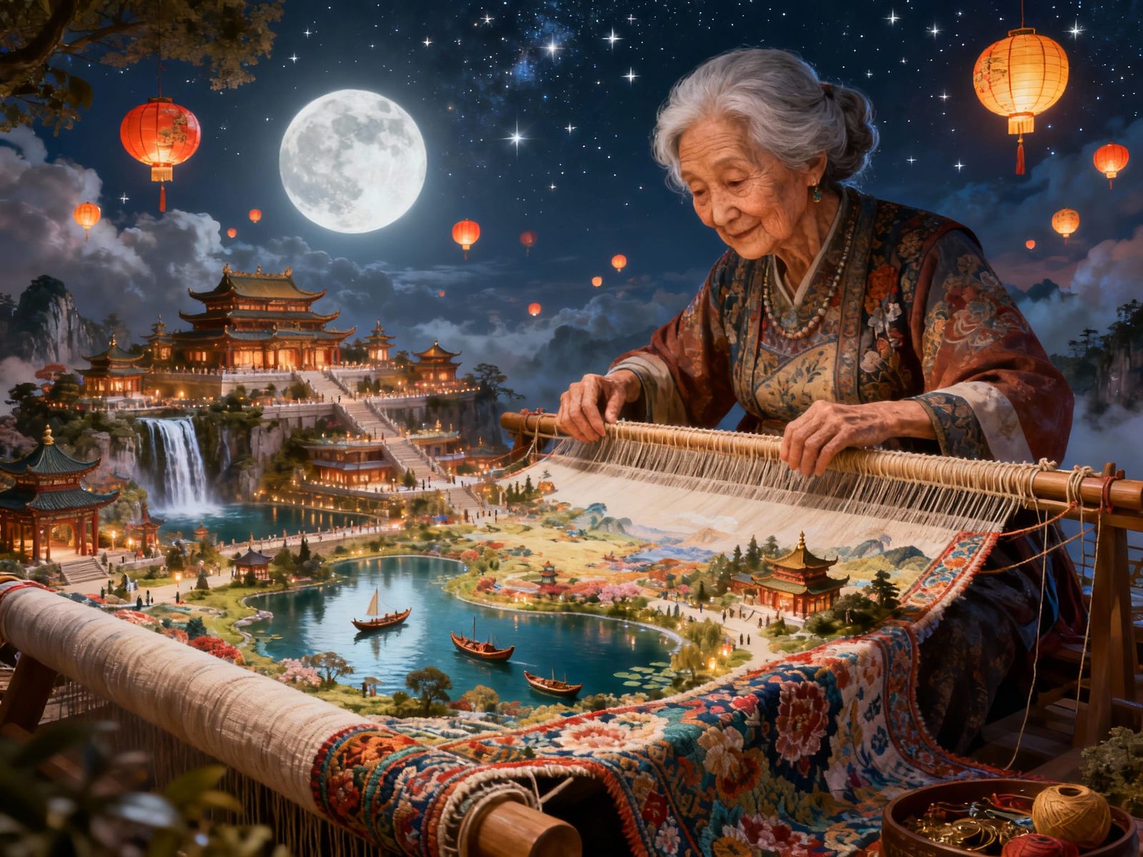 Giant Weaver Creates Fantasy Kingdom in Hyperealistic Digita...