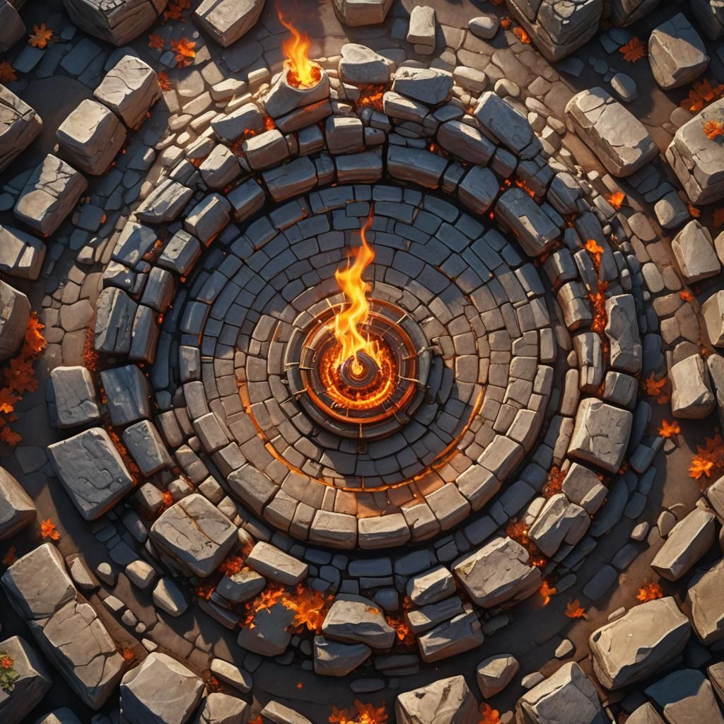 Eternal Flame: A Fantastical Digital Matte Painting