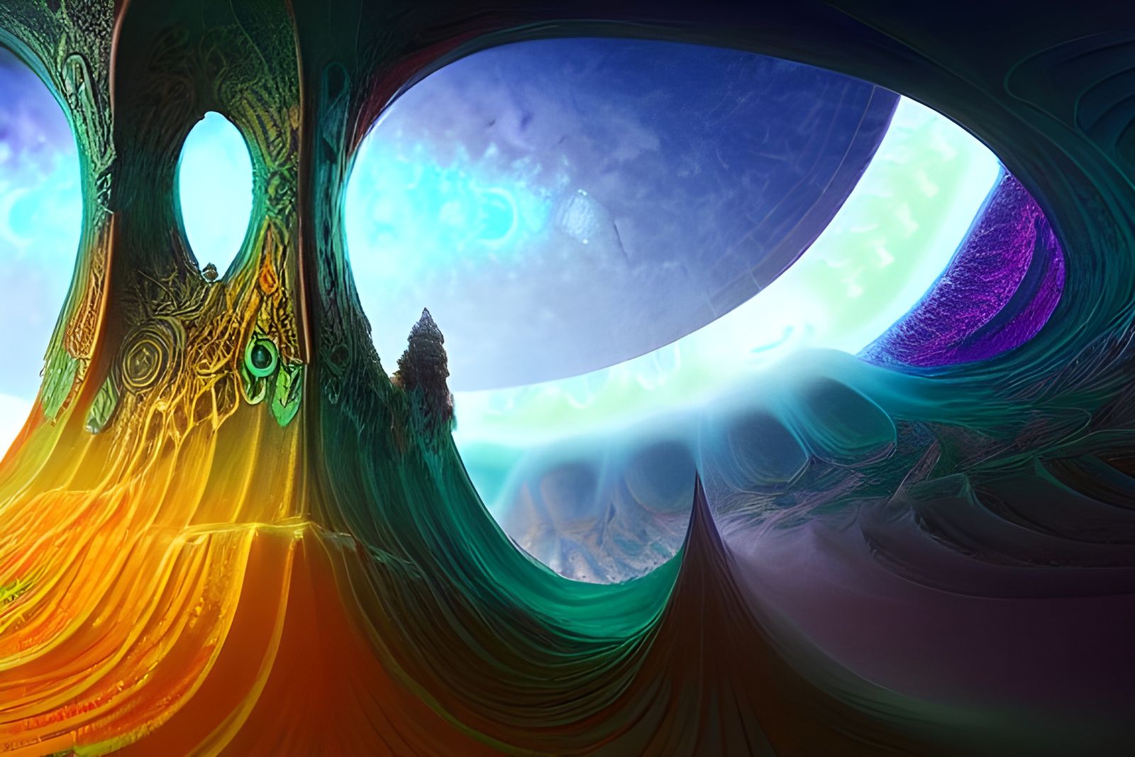 Machine Elf Dimension with Fractal Geometry