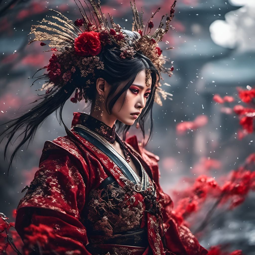 Glamorous Female Samurai Warrior Image