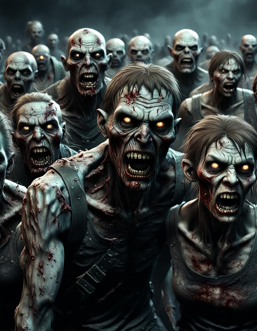 a sinister zombie horde 44
