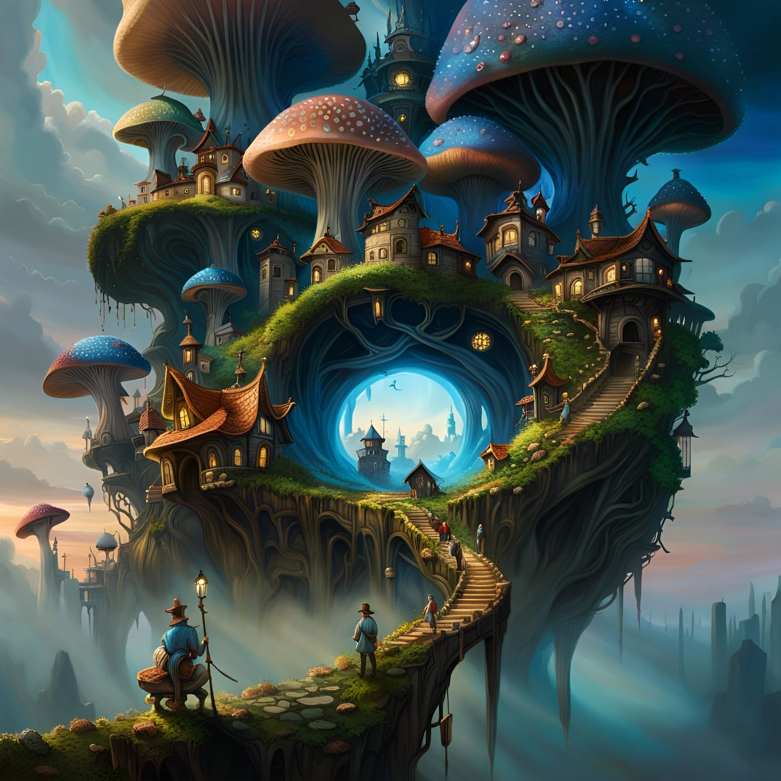 Magic Shroom City Inside Nature Portal