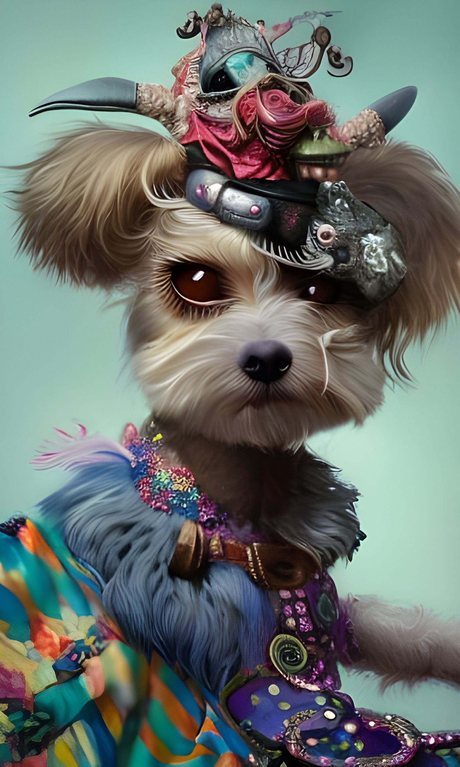 Tribal maltese terrier