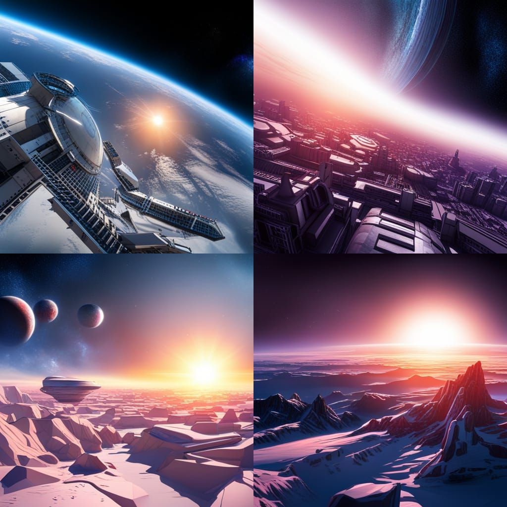 Futuristic Sci-Fi Space Frontier in Photorealistic 4K