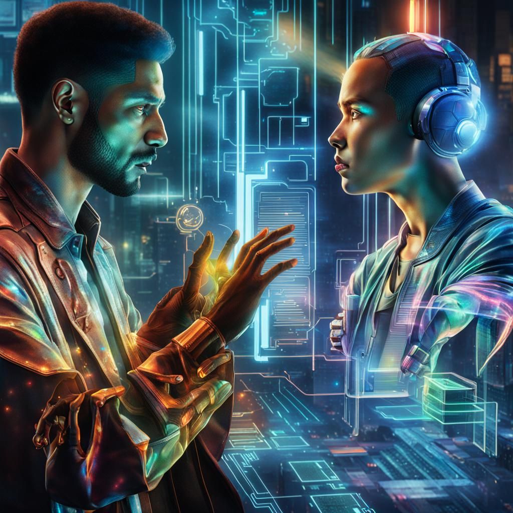 A Futuristic Holographic Projection