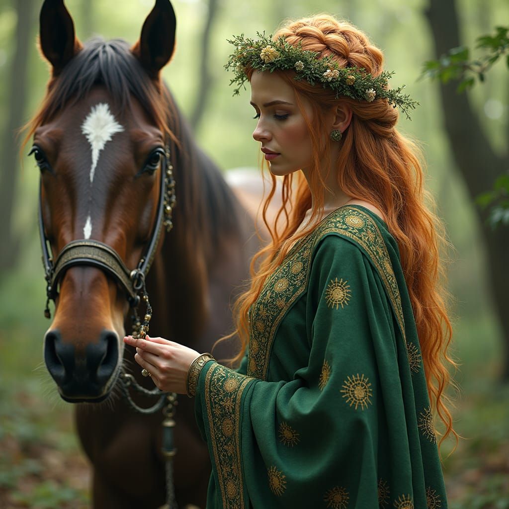 Sinthgunt: Germanic Healing Goddess in Ancient Forest