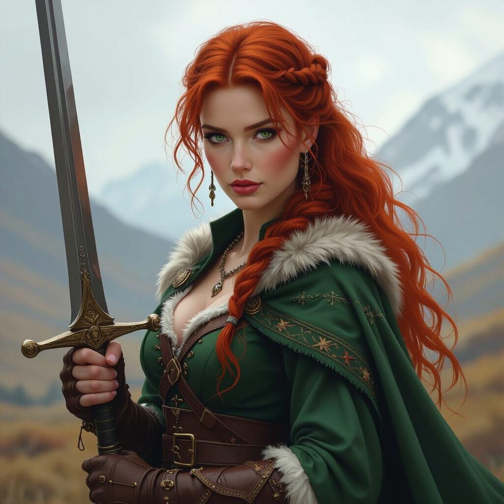 Centaur Warrior in Highland Dress: Digital Art Portrait