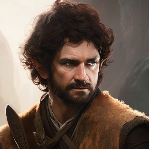 Hobbit Portrait in D&D Style by Rutkowski