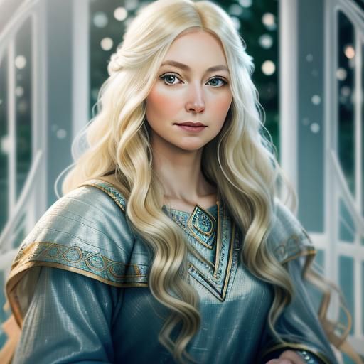 Radiant Portrait of Serene Lady Galadriel