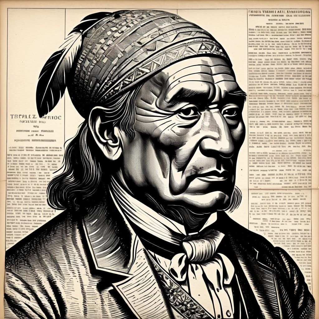 Classical Portrait of a Native American in Formal Attire