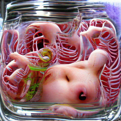 Alien Baby in Incubator