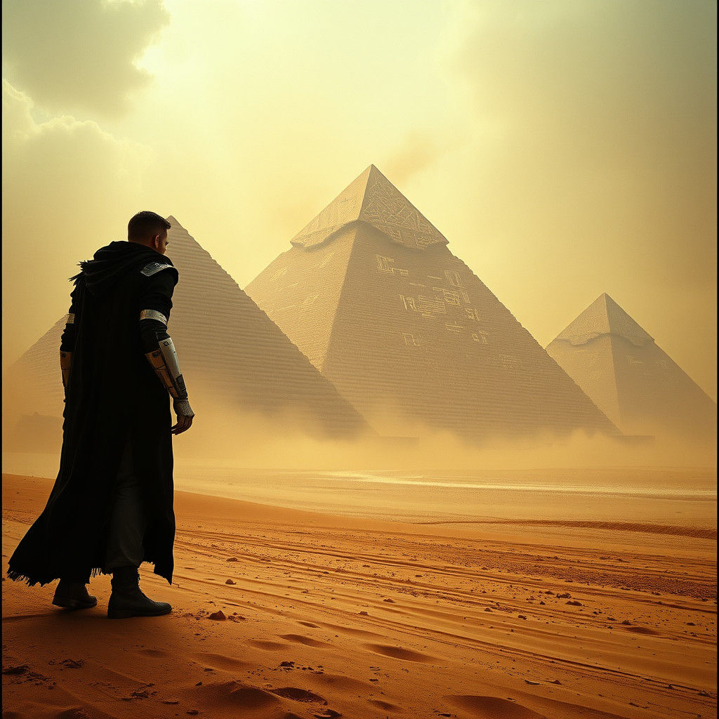 Cyberpunk Pyramids in Sandstorm