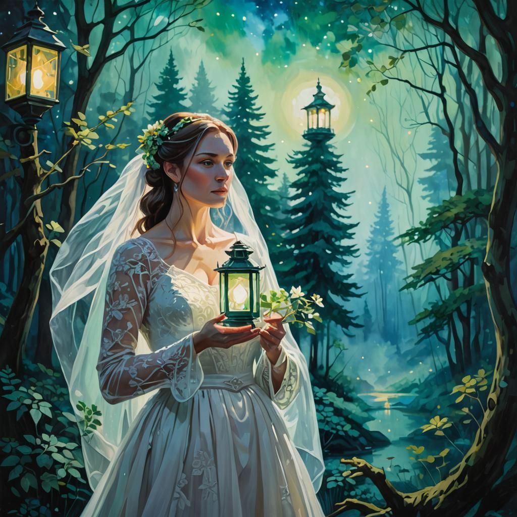 Enchanted Forest Wedding: Post-Impressionistic Dreamy Gouach...