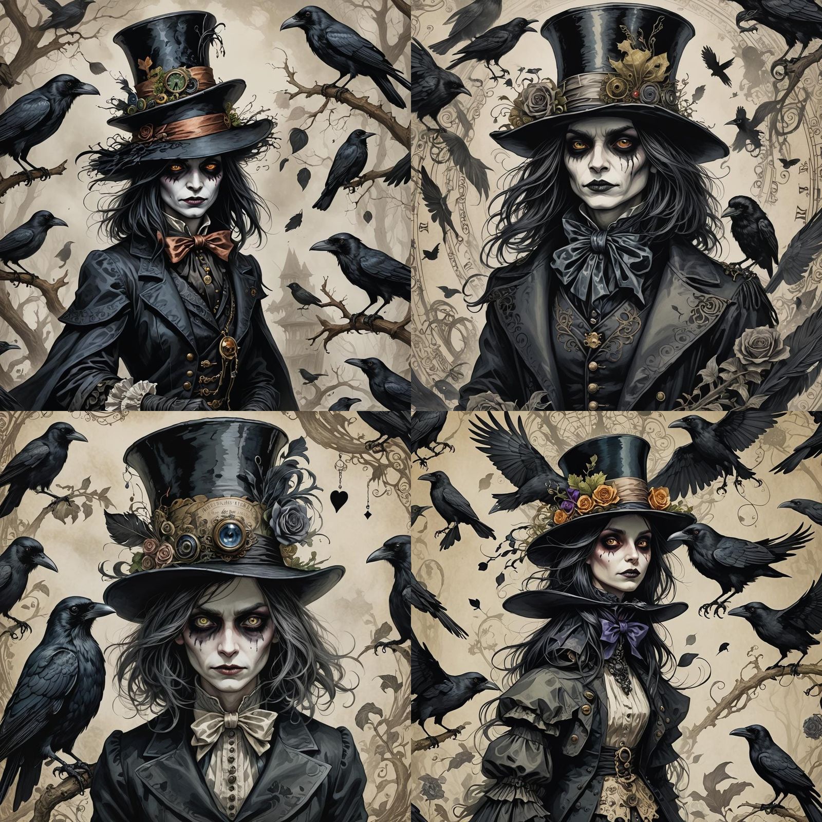 The Hatter's Raven: Ominous Harbinger in Wonderland