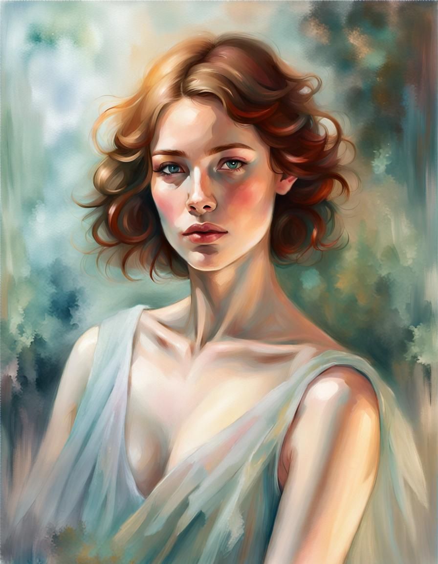 Ethereal Charcoal Portrait of Laura Browny