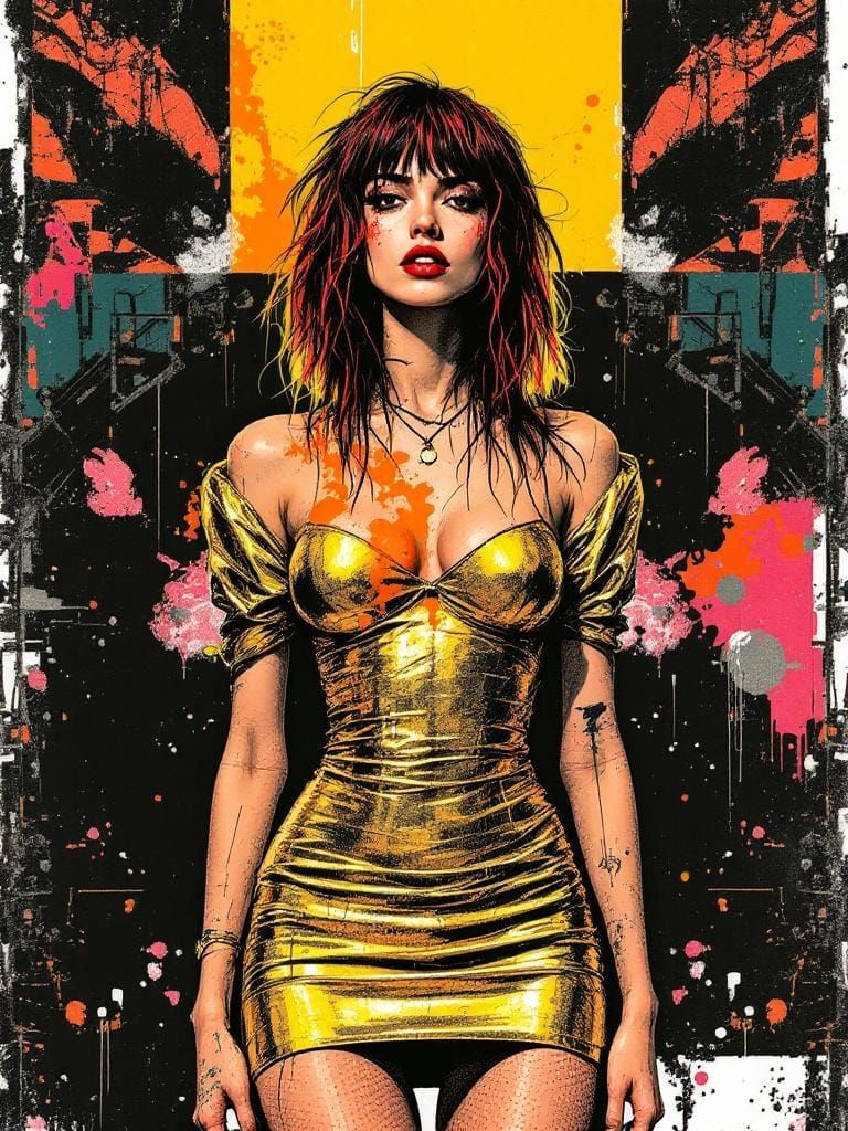 Swedish Pin-Up in Zine Punk Aesthetic