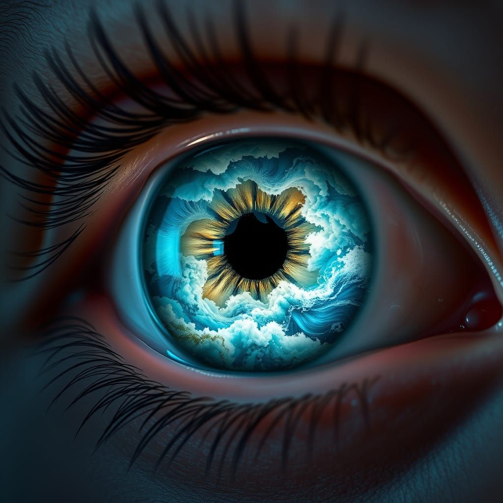 Ocean Eye: Hyper-Realistic Concept Art Portrait