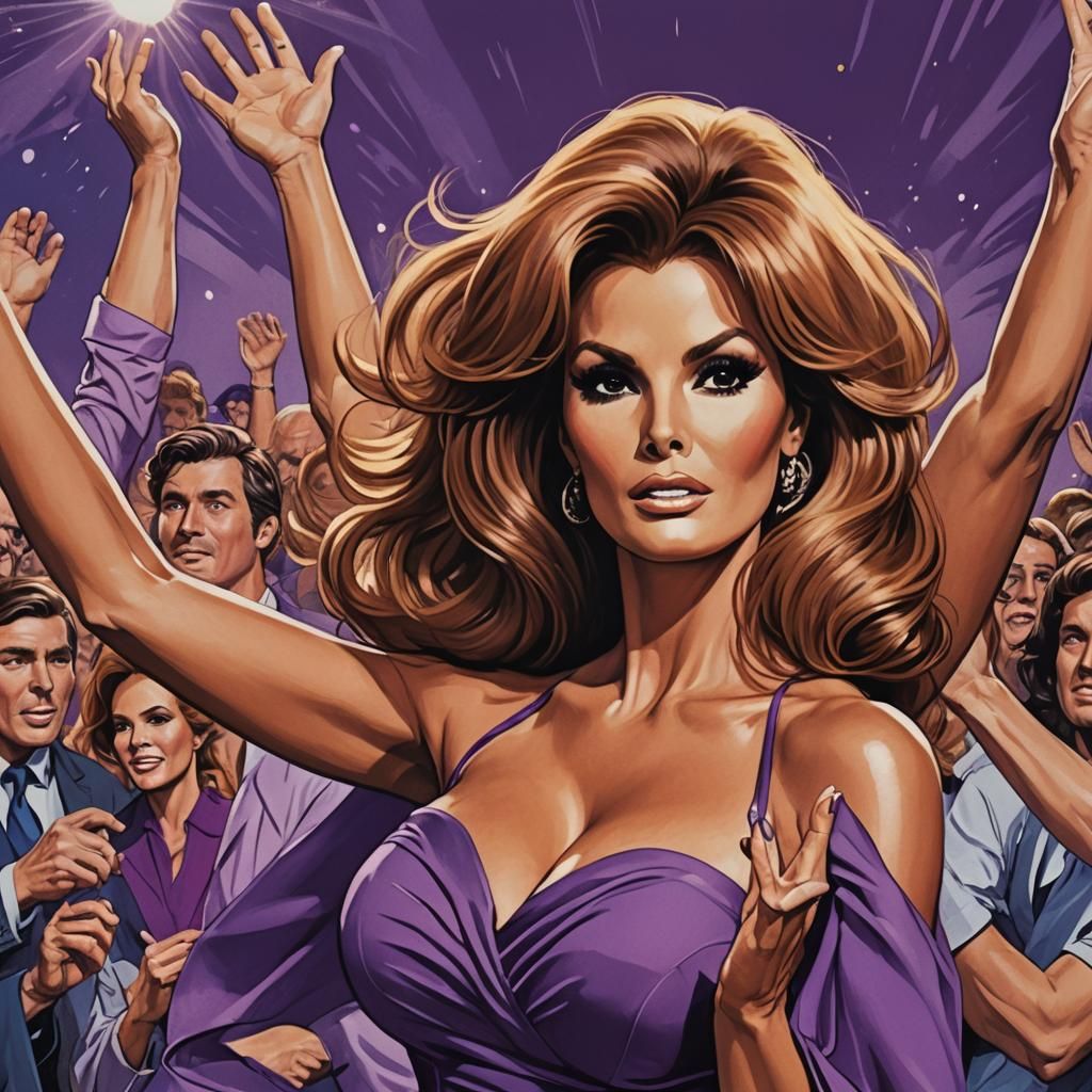 Glamorous Woman in Sci-Fi Comic Art Style