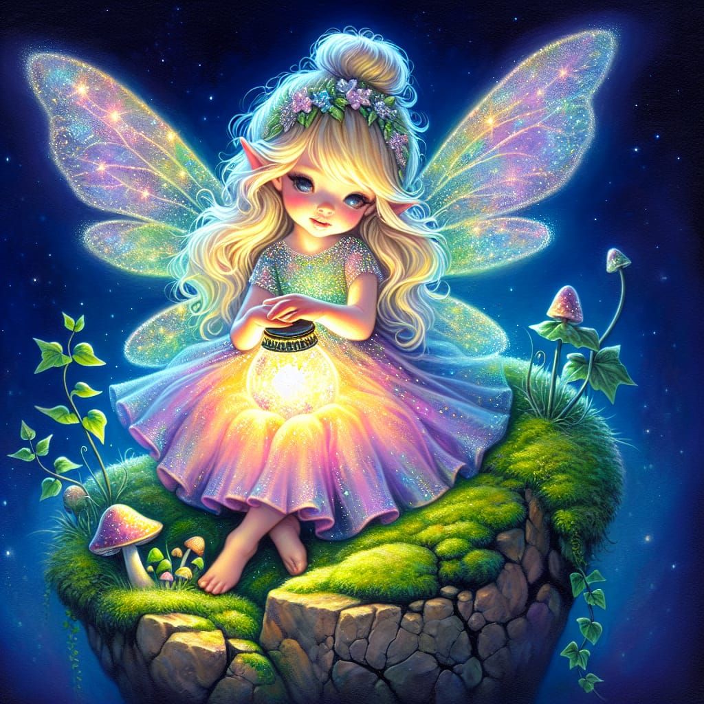 Whimsical Fairy in Pastel Paradise