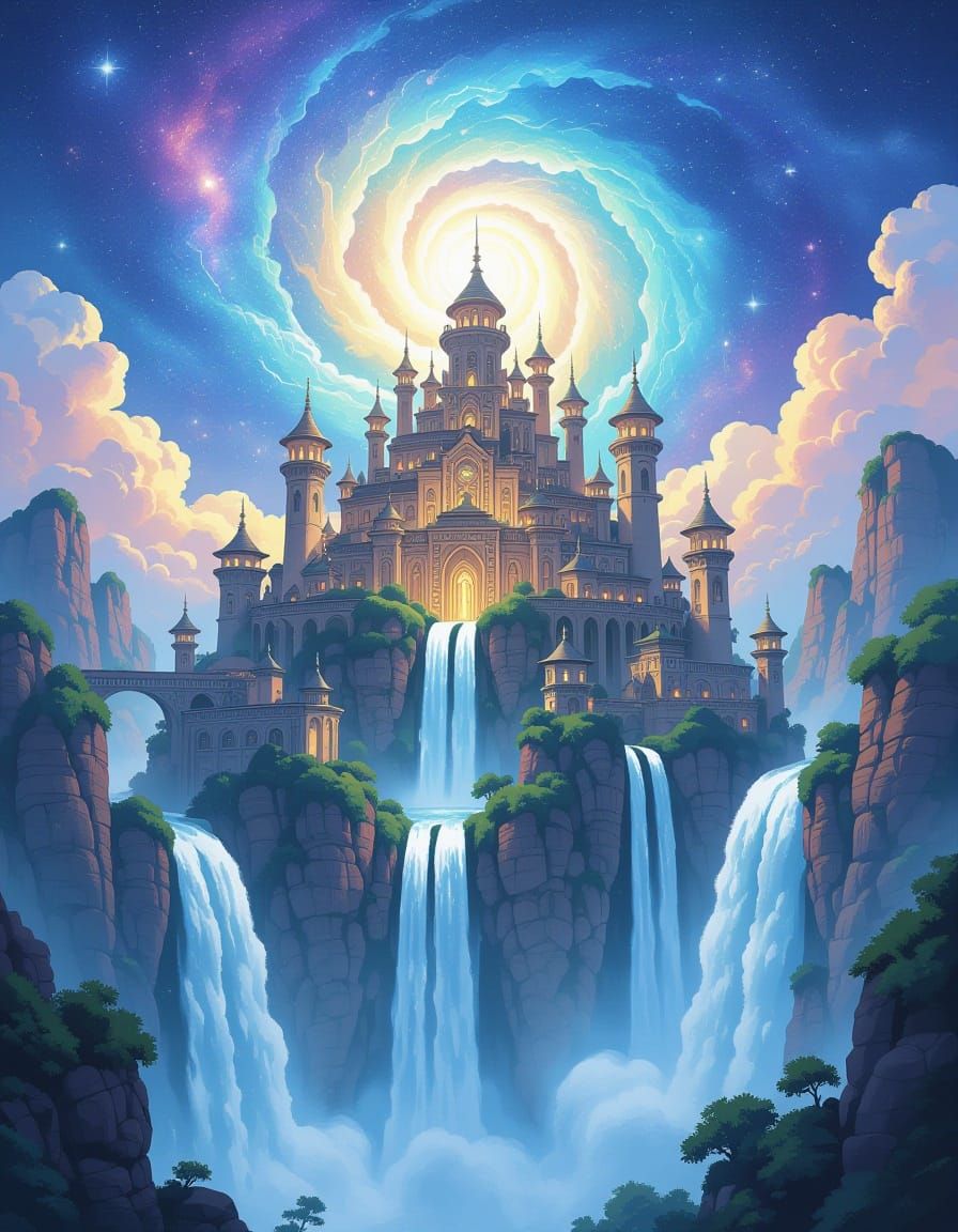 Ancient City Carved into Colossal Waterfalls