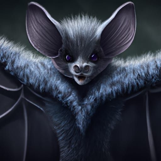 Vampire Bat with Cape in Digital Matte Painting