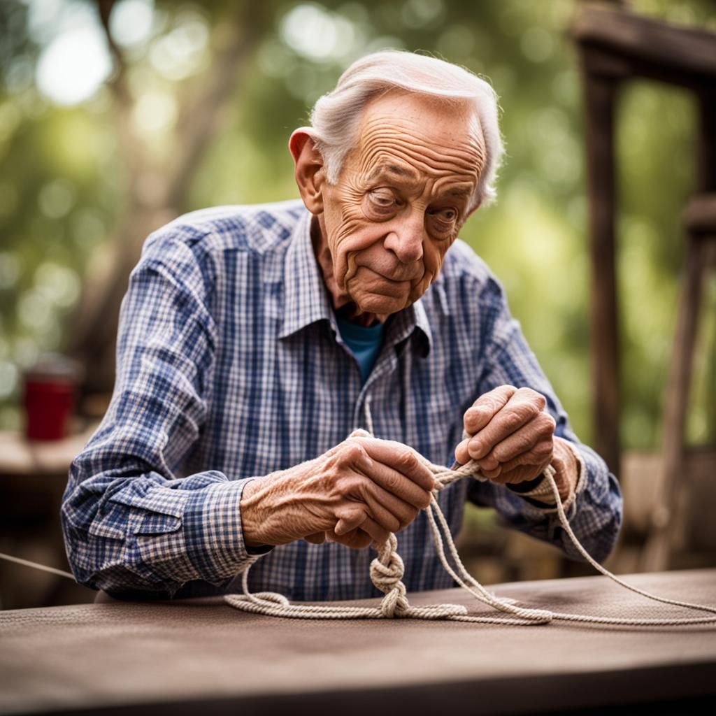 Don Knotts Tying Knots: Professional Photography