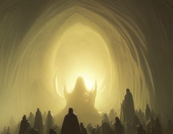 Terrifying Gloo Blob in Horror Landscape