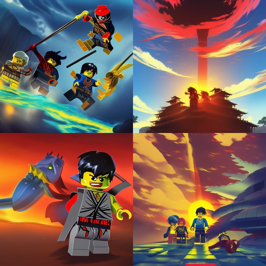 Lego Ninjago in Studio Ghibli Anime Style