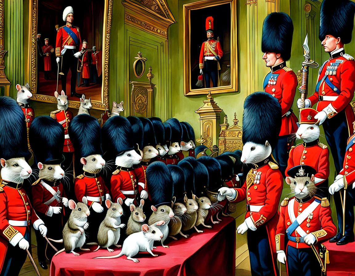 If mice were Coldstream guards at Buckingham Palace